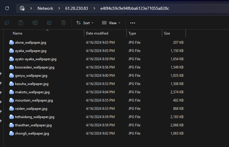 Kết quả sau khi kết nối file share thành công