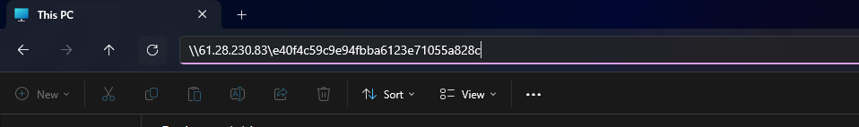 Nhập đường dẫn UNC vào File Explorer trên Windows